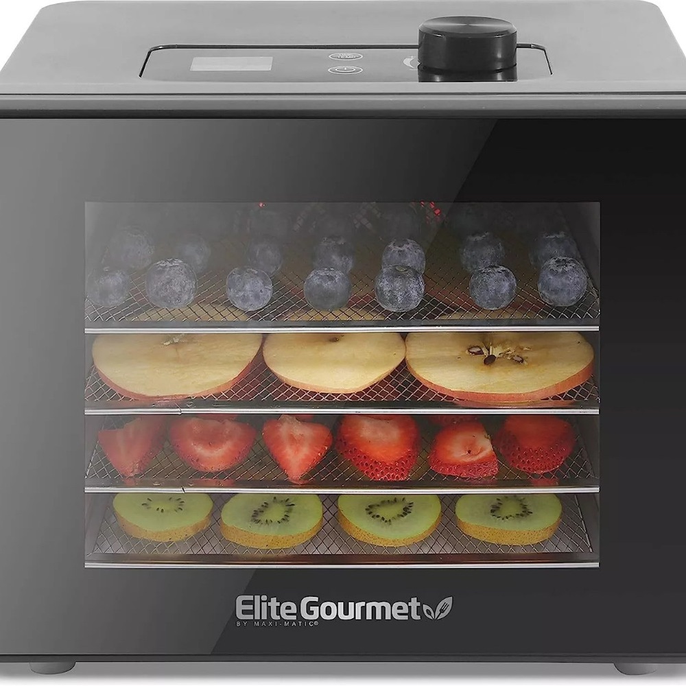 Elite Gourmet Food Dehydrator with Transparent Door
